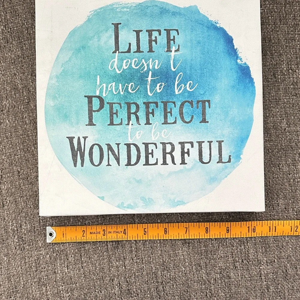 Blue and White Inspirational Wall Art